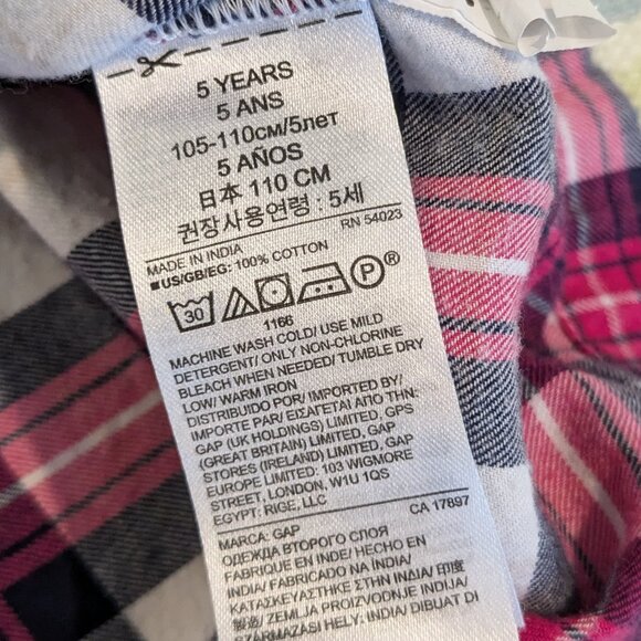 ⭐ GAP Flannel henley dress size 5 - Picture 8 of 9
